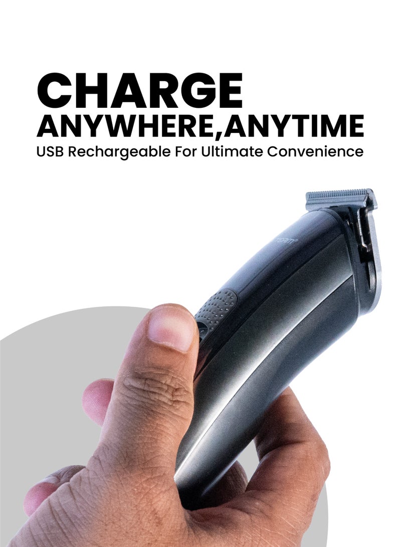 TEAM 11-in-1 Grooming Kit for Men – Beard Trimmer, Hair Clipper, Nose & Ear Trimmer, Micro Shaver, USB Rechargeable, Multi-Purpose Hair Cutting Set - Image 3